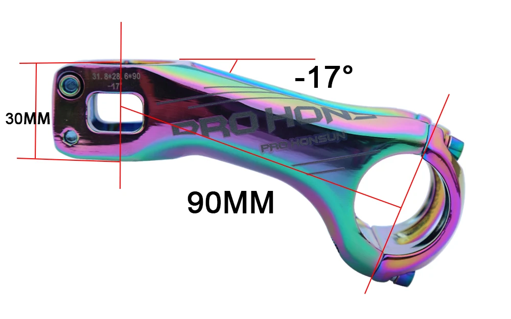 TANKE MTB Power Vorbau CNC Aluminium Legierung Straße/Mountainbike Vorbau 17 Grad 70 MM/90 MM 31,8*28,6 MM XC MTB AM Bice Lenker Teil – Detail 10