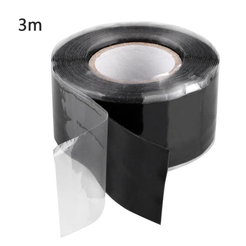 

3M 9.8FT Silicone Rubber Tape Waterproof Non Adhensive Self Fusing Tape Insulation Tape For Hose/Pipe Leak Seal Emergency Repair