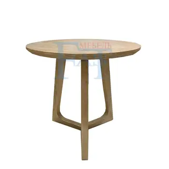 

Round Coffee table kitchen table wood coffee table with beech legs MDF table top high quality for russian home