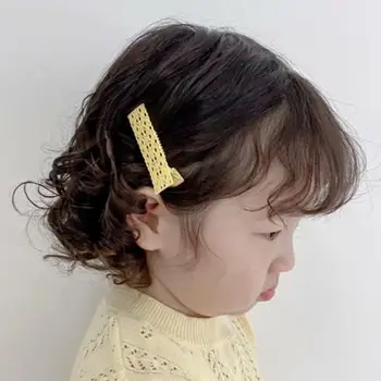 

Lace Hollow Hairpin For Girls Sweet Princess Hair Barrette Rectangle Design Hair Clip For Women Hairgrip Hair Styling Tool