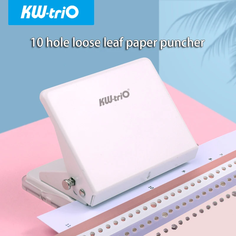 KW-triO 10 отверстие Бумага тонкий пояс который крепится на A4/B5/A5 30/26/20 DIY Дырокол с
