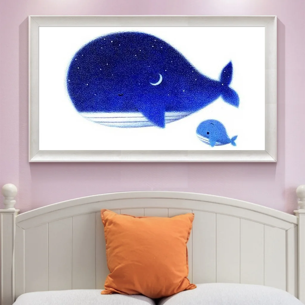 

Modern Simplicity DIY 5D Full Diamond Painting Cross Stitch "Cartoon Whale" Mosaic Diamond Embroidery Needlework Rhinestone Kits