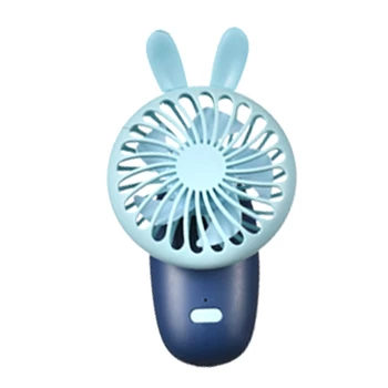 

Blue Cute Pet Clip Handheld Fan Dual-Use USB Charging Desk Fan Mini Portable