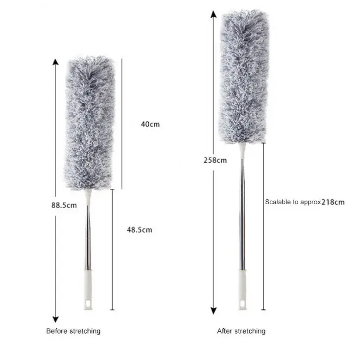Новая горячая Выдвижная микрофибра телескопическая ручка пылеуловитель гибкий Чистящая Щетка для дома VJ-Drop