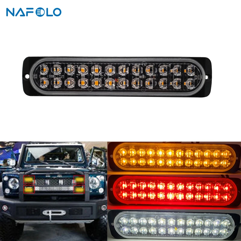 12V 24V Stroboscopico Spia Auto Auto Moto Camion Lampeggiante Luci Di Posizione Laterali Di Emergenza Rimorchi Per Camion Lampeggiatore Di Polizia