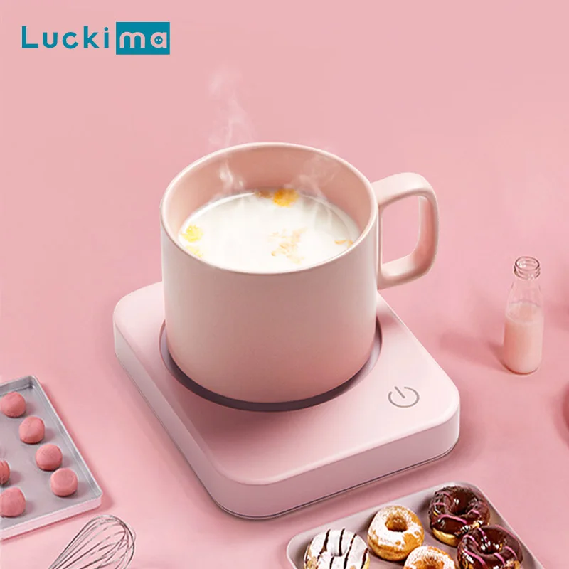 Tazón taza calentador para uso en Escritorio de oficina, tres ajustes de temperatura, placa de calentamiento para agua del té de cacao, leche, 8h, protección automática