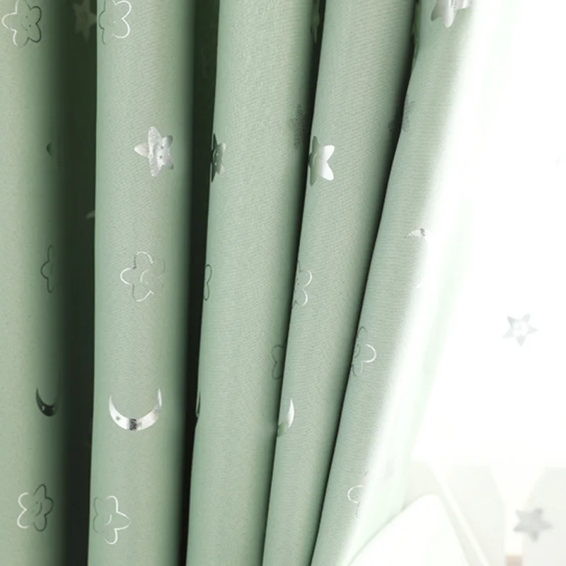 Затемненные занавески Tiyana с мультяшными звездами и Луной для детской гостиной, изолированные занавески для спальни, темно-синие занавески на окна, штора HP17Y