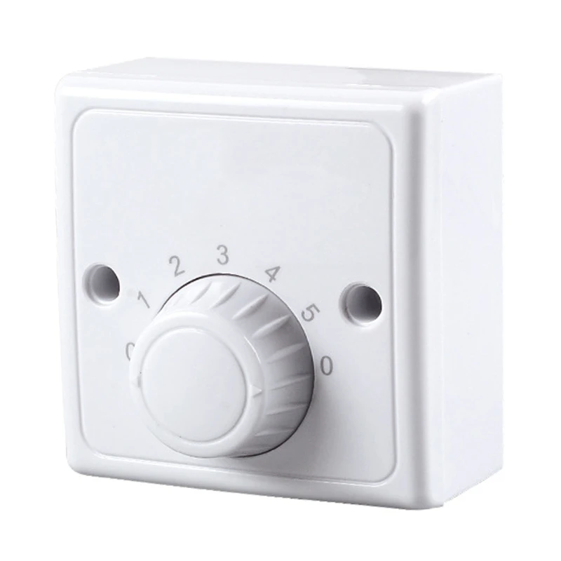 220V Universal Adjustment Ceiling Fan Speed Control Switch Wall Button Dimmer Five Gears Adjuster | Бытовая техника