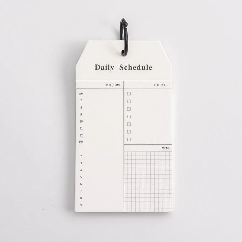 

50 Sheets Simple Wireless Book To Do List Daily Schedule Memo Pad Steno Notebook Planner Agenda Easy To Take H6456