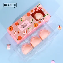 3 шт./компл. макияж губка, WODWOD формы персика предназначен больше в воде двойной сухой мокрой применение тональный крем для лица bb буфами на рукавах AC156