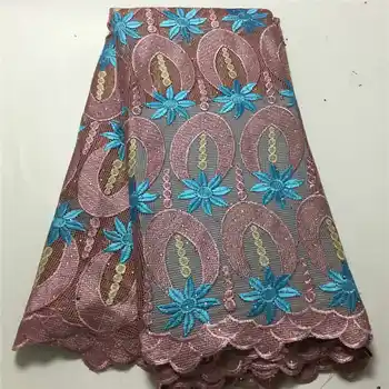 

hot selling Peach Blue african cord lace fabrics nigerian lace fabric 2019 high quality Cord lace French Lace Fabric For Wedding