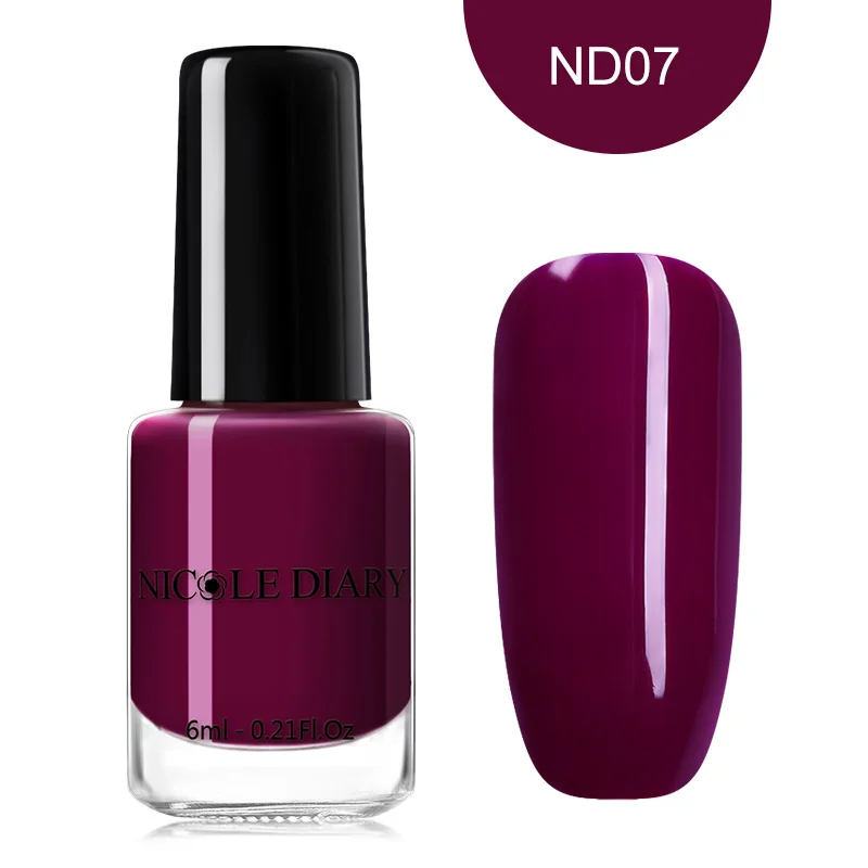NICOLE DIARY чистый лак для ногтей 9 мл розовый белый черный лак для ногтей Быстросохнущий стойкий лак для ногтей 6 цветов Маникюр - Цвет: Цвет: желтый