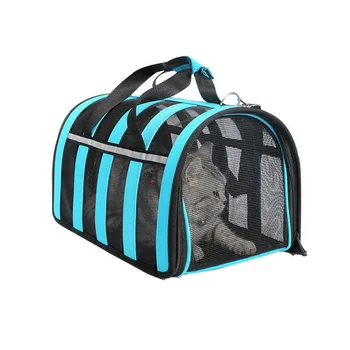 

Portable Cat Carrier Bag Breathable Mesh Foldable Handbag For Small Dog Travel hiking Outdoor pet Backpack Puppy Cage Supplies