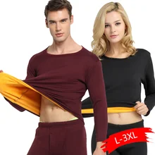 Термобелье для мужчин зимние женские кальсоны наборы флис сохраняет тепло в холодную погоду Размер M до 4XL