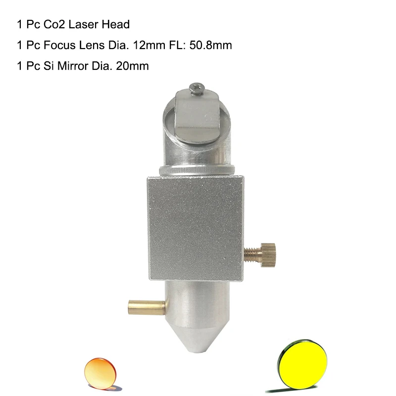 СО2 лазерная головка воздушного сопла+ Mo Si зеркало диаметром 20 мм+ Znse объектив диаметром 12 мм 20 мм K40 лазерная гравировка резка гравер резак машина