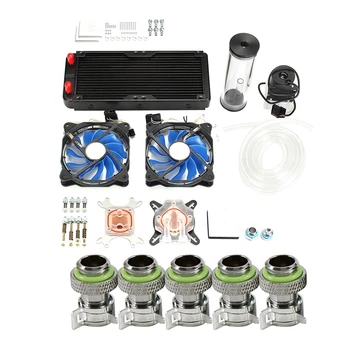 

2 Set Accessories: 1 Set 240Mm Water Row + Cpu Water Cooling System Kit & 1 Set Barb Fitting Water Radiator Connector