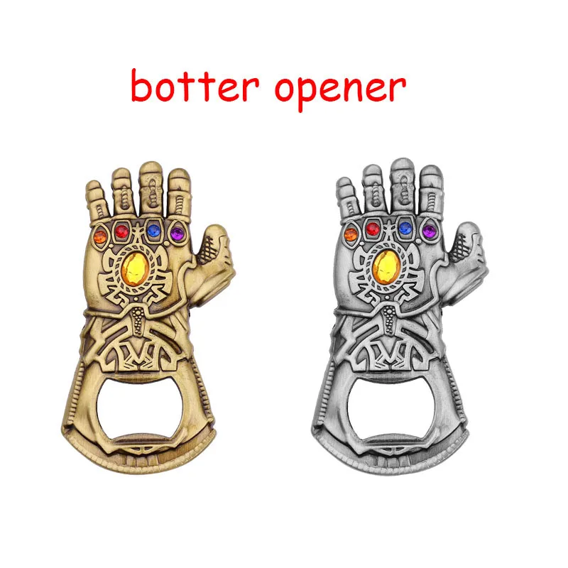 

The Avengers 4 thanos glove beer bottle opener keychain Infinity War wine model key chains women gift keyring fashion jewelry
