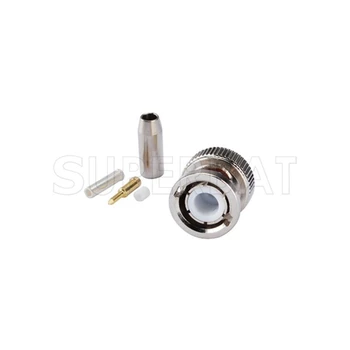 

Superbat 10pcs RF Coaxial Connector BNC Crimp Plug Male for Cable SHR-50-2 SFT-50-2 free shipping