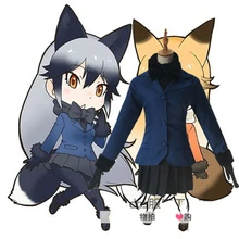 Kemono Friends, аниме, Серебряная лиса, песец, униформа для косплея, костюм на Хэллоуин, пасхальные вечерние наряды, на заказ