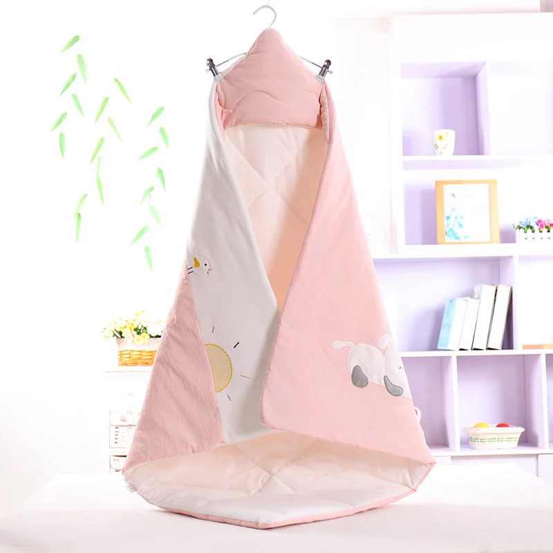Dog pink Противогрязные милые детские спальные разноцветные спальные мешки для новорожденных 100*100 см, детские пеленки для зимнего одеяла - Цвет: Dog pink