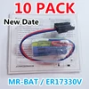 10 Pack New Original ER17330V MR-BAT CNC 3.6V 1700mah PLC Lithium Battery With Plug 1