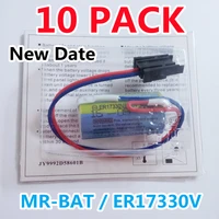 10 Pack New Original ER17330V MR-BAT CNC 3.6V 1700mah PLC Lithium Battery With Plug 1