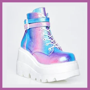 

Women's Sneakers 2020 Summer Platform Thick Sole Casual Shoes female Sneakers Designer plus size 43 Bling pink blue women shoes