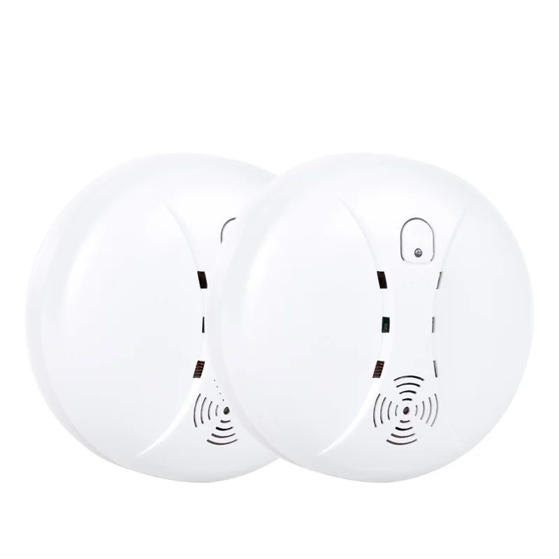 

2pcs Wireless Fire Protection Smoke Detector Portable Alarm Sensor for 433MHz WIFI GSM Office Home Security Fire Alarm System