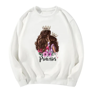 

Round Collar Tracksuit Super Mom Funny Full Sleeve Sweatshirt Punk Autumn Winter Gothic Kawaii Hoodies sudadera mujer Sportswear