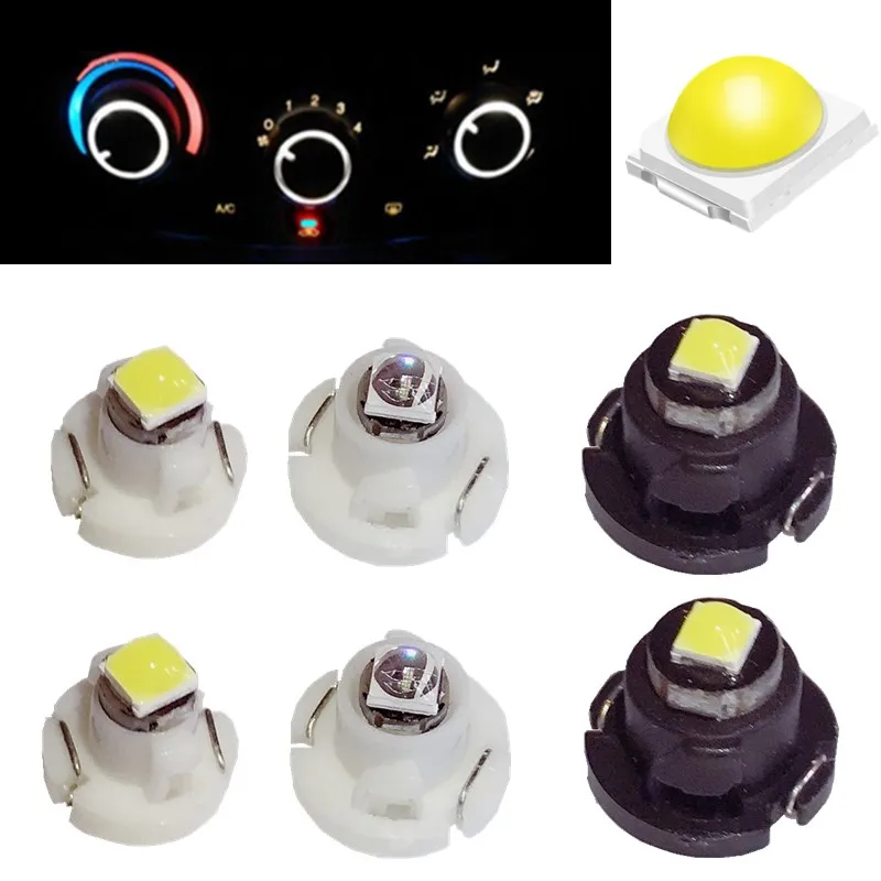 10Pcs T3 T4.2 T4.7 Coche Luz De Instrumentos Led 1Smd 12V Cuña Indicador De Advertencia Del Salpicadero Lámpara Instrumento Conj