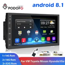Podofo 2din rádio Do Carro Android GPS Navi Wifi Reprodutor multimídia Carro Universal auto Estéreo Para Volkswagen Nissan Hyundai Kia toyota(China)