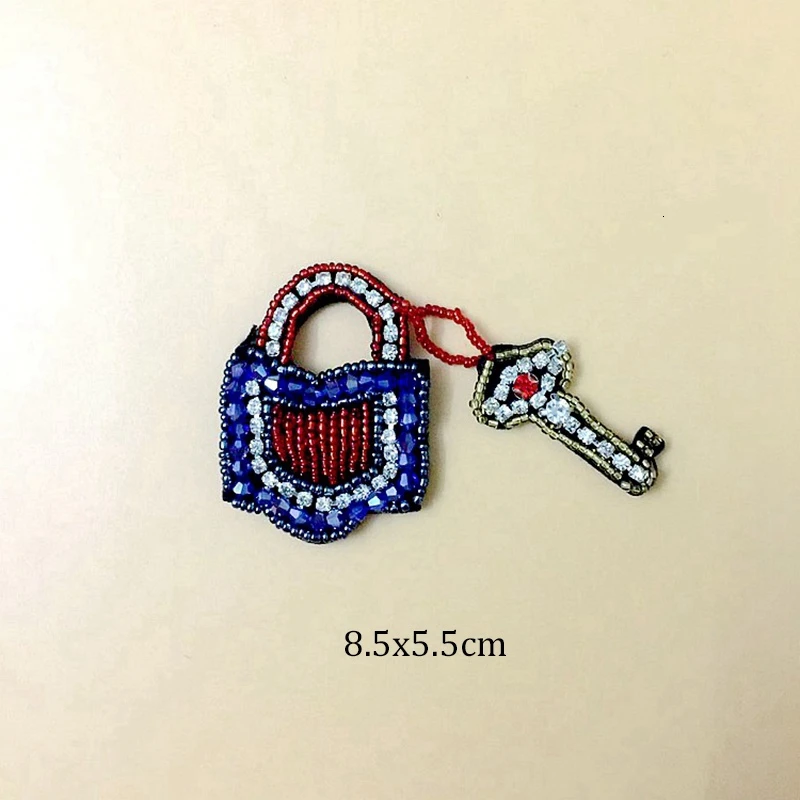 3D ручной работы Rhineston бисером патчи бабочка якорь замок пришить нашивка на одежду с блестками бисер Прохладный патч аппликация