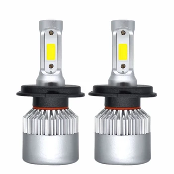 

2x S2 H4 5600Lm Cob Car Led Headlight Bulbs Fog Lamp 6500K