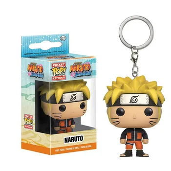 

Funko Pop Naruto Action Toy Figures Keychain Japanese Anime Pocket Pop Keyring Toys for Car Bag Decor with Retail Box