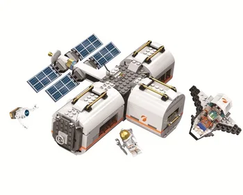 

New 436pcs City Spaceflight Lunar Modular Space Station Robot Figure 60227 Model Building Blocks Girls Set Toys for Children