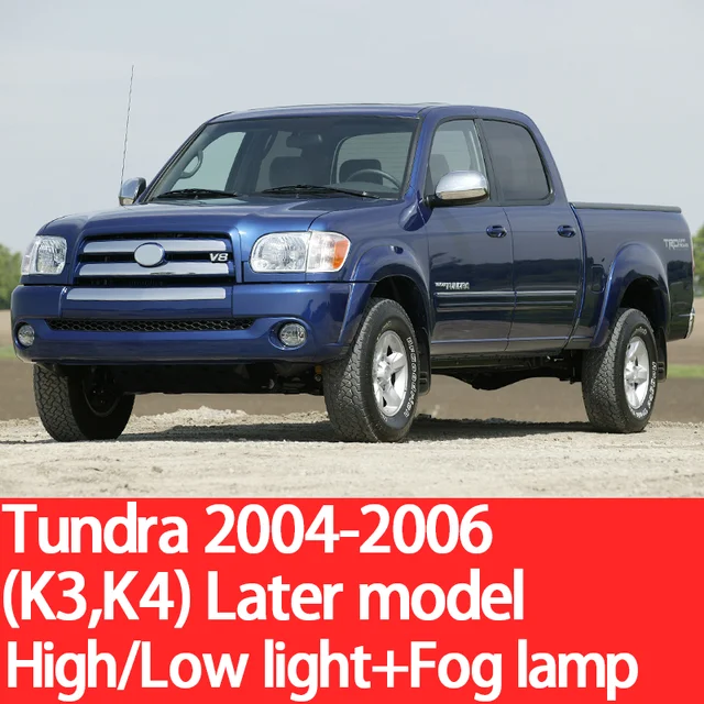 YNFOM LED headlights kit for Toyota Tundra K3-K5 SR-5 1999-2019 low beam,high beam,fog lamp,car accessories,car headlight bulbs 2004-2006 K3 K4