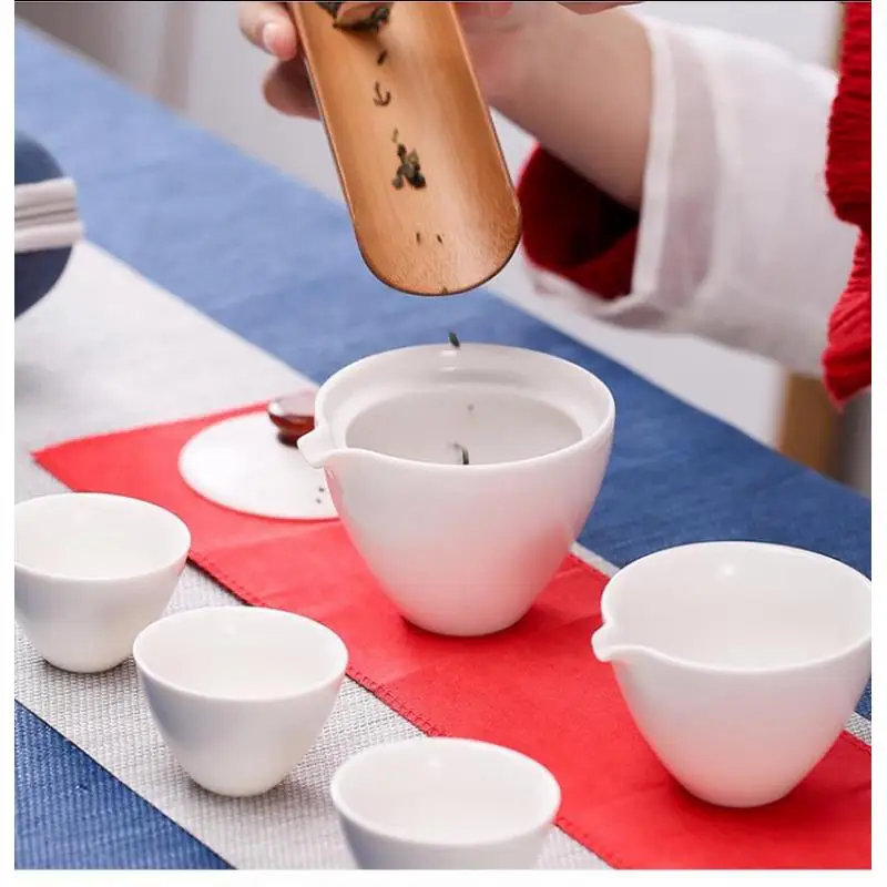 Высококачественный элегантный чайный сервиз Gaiwan керамический чайный сервиз Красивый Чайничек чайный набор кунг-фу портативный керамический чайный сервиз