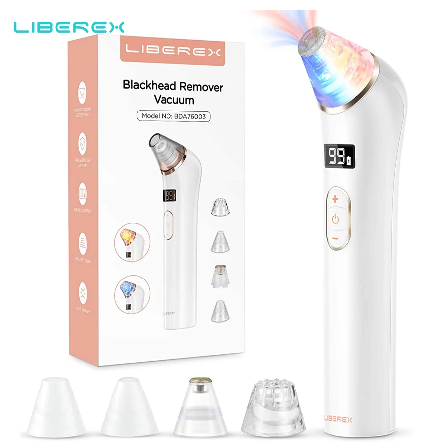 LiberexBlackheadRemoverPoreVacuumBlueRedLightTherapyPore