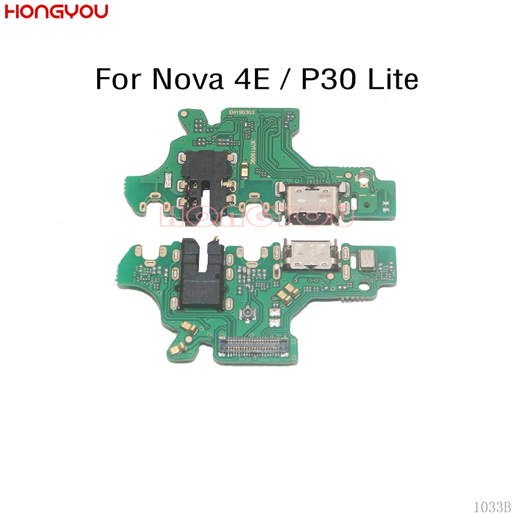 10 шт./лот, для huawei Nova 4E MAR-AL00/P30 Lite, usb зарядная док-станция, зарядная розетка, разъем для разъема, гибкий кабель