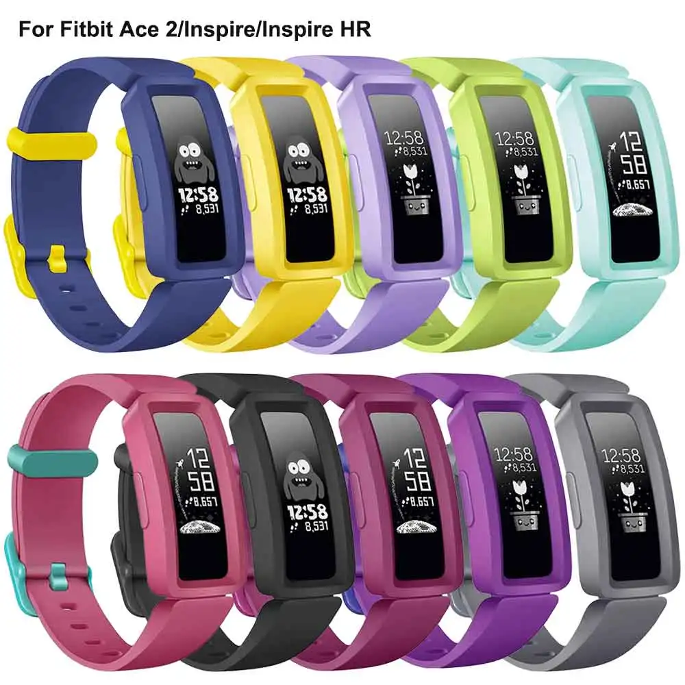 Silicone Strap For Fitbit Ace 2 Kids Bands Replacement Belt Accessories Bracelet For Fitbit Inspire/Inspire HR/Inspire 2 Wristba