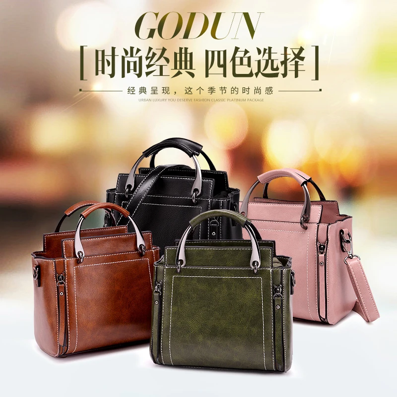 

Fashion classic handbag women's handbag shoulder bag women's high quality leather bag kmuysl waterproof anti-theft shoulder bag