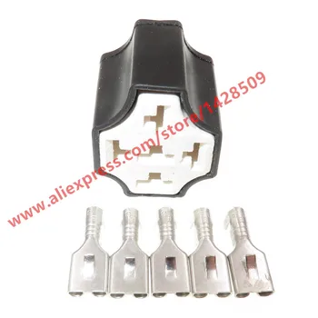 

20 Sets 5 Pin Automotive Ceramic Relay Holder Seat High Temperature Relay Socket With Terminal