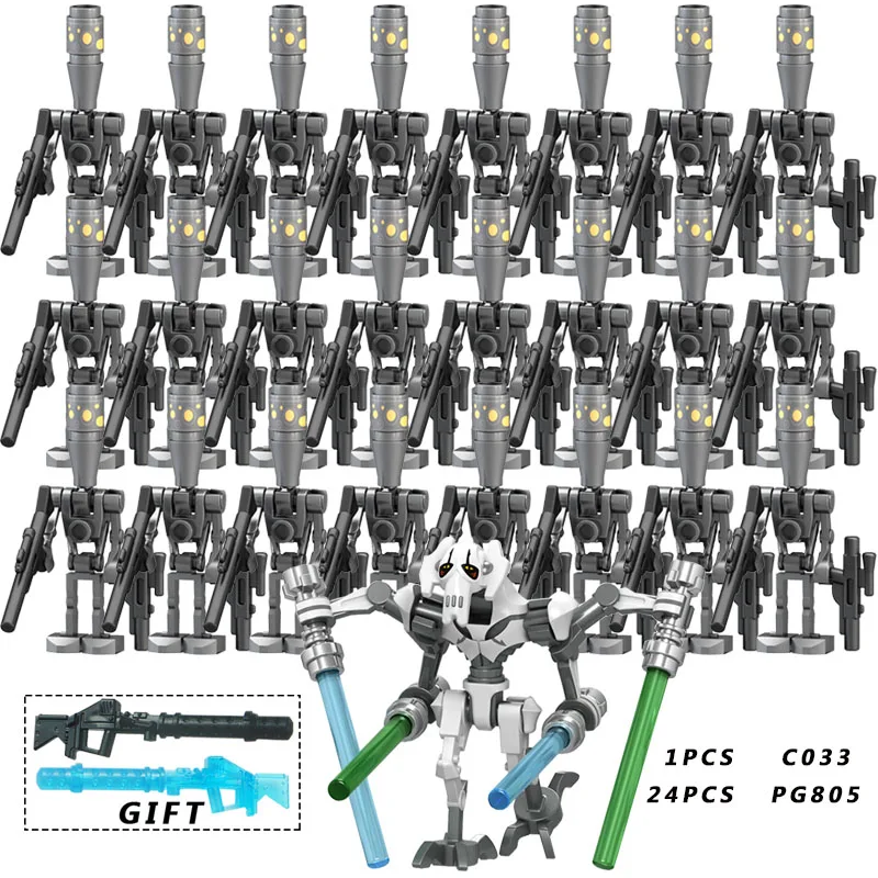 

25PCS/LOT New mandalorian baby Space Wars strom clone trooper Figures Compatible Building Blocks Battle Droid Toys For Children