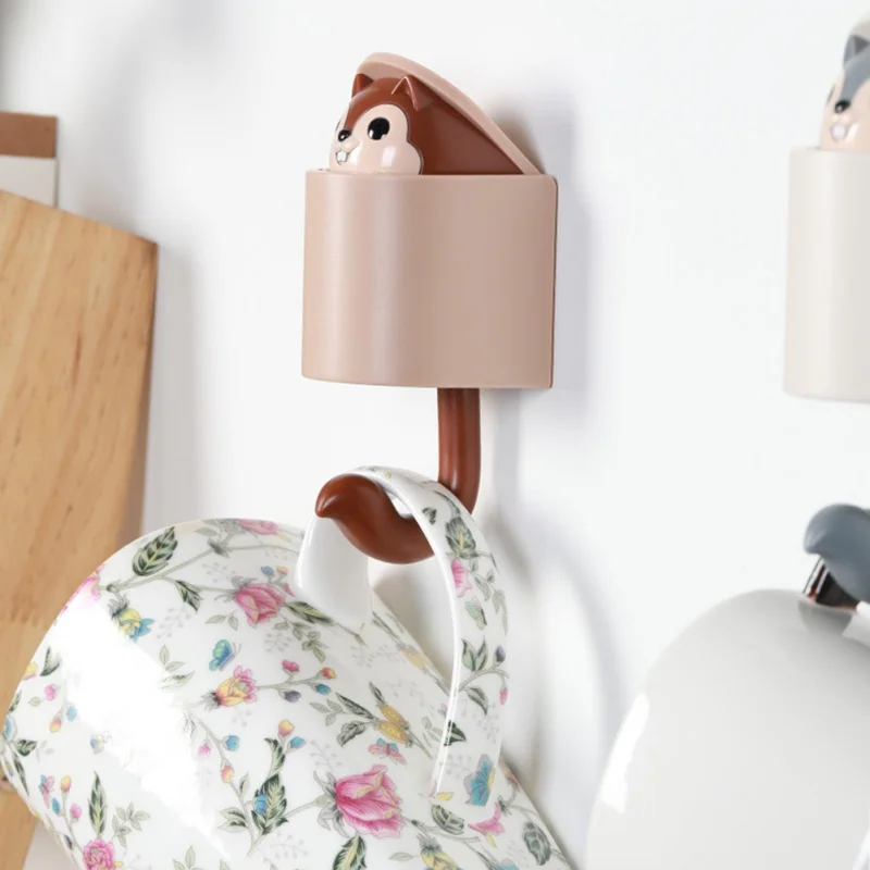 Креативные крючки для одежды в форме белки крючки для шляп милый маленький крючок для хранения белки