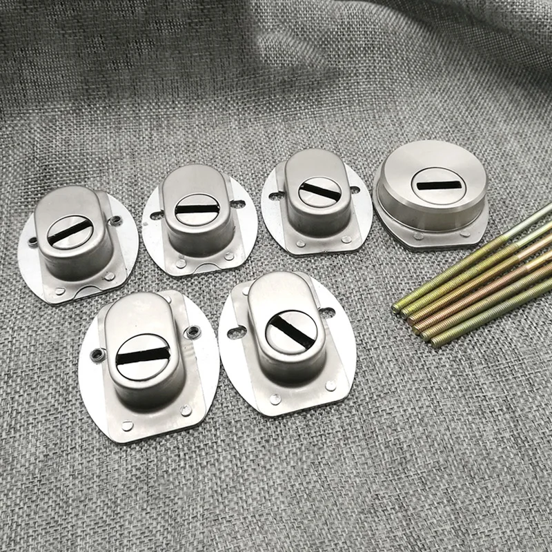 Door Lock Cylinder Door Lock Accessories Stainless Steel Anti-Theft Lock Cylinder Lock Cap Lock Protector Key Hole Plug Universal Type Mechanical Cover