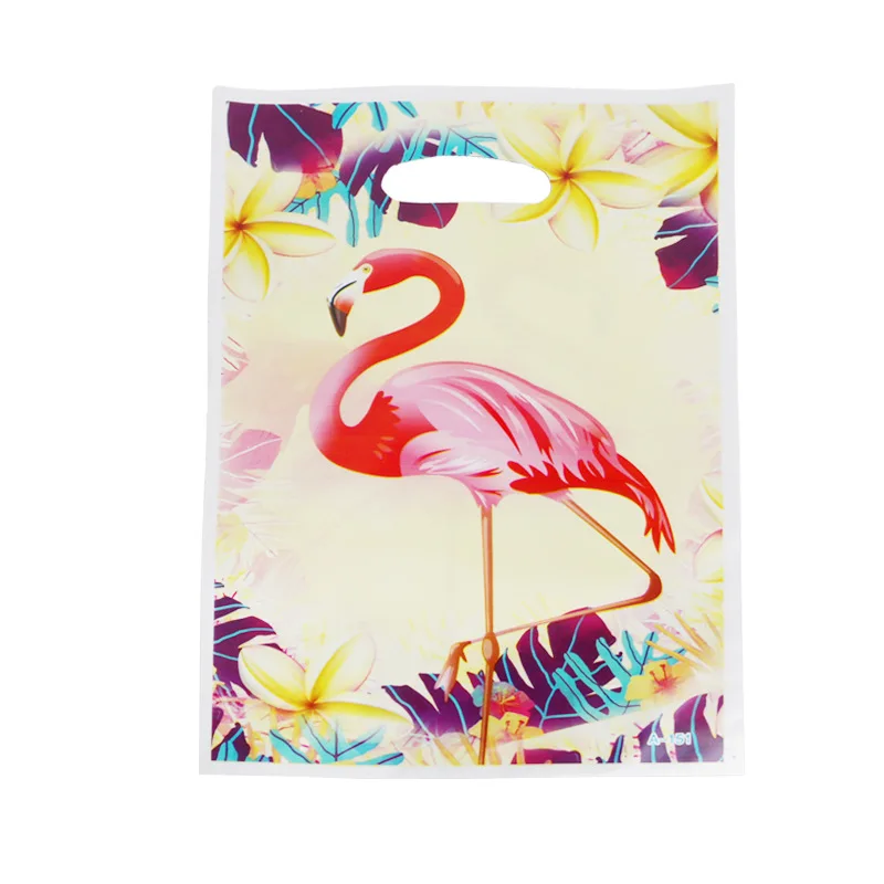 

10pcs Unicorn Plastic Gift Bags Candy Bag Flamingo Disposable Bags Birthday Party Favors Children Theme Gift Wedding Decoration