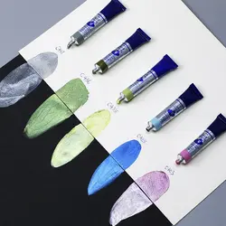 Rubens 1pc 8ml Professional Metallic/Mineral Watercolor Paints Tube Water Color Paint for Drawing Artist Pigment Art Supplies