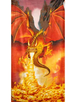 

Dragon black and Fire (Red)-towel 100x180cm 100% ALCOTTON 2MODELOS