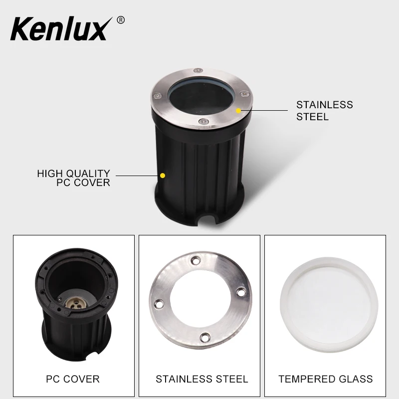 5 шт. оптовая продажа Kenlux квадратный Круглый GU10 лампа для подземного освещения