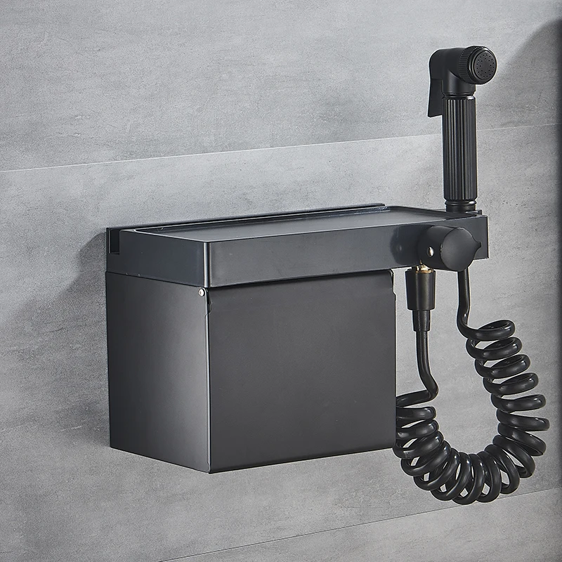 Bidet Faucet Copper Shower Mixer Washing Machine Faucet Square Shower Bathroom Tissue Box Bathroom Hardware Accessories